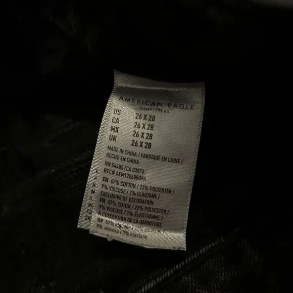 American Eagle Black Jean 26x28 Next Level Flex - Picture 8 of 8
